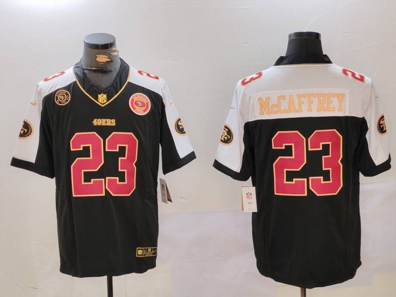 Men San Francisco 49ers #23 Mccaffrey Black 2025 Nike Limited NFL Jersey style 7151